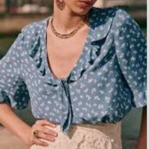 Sézane Pomme Blouse in Mini Flowers